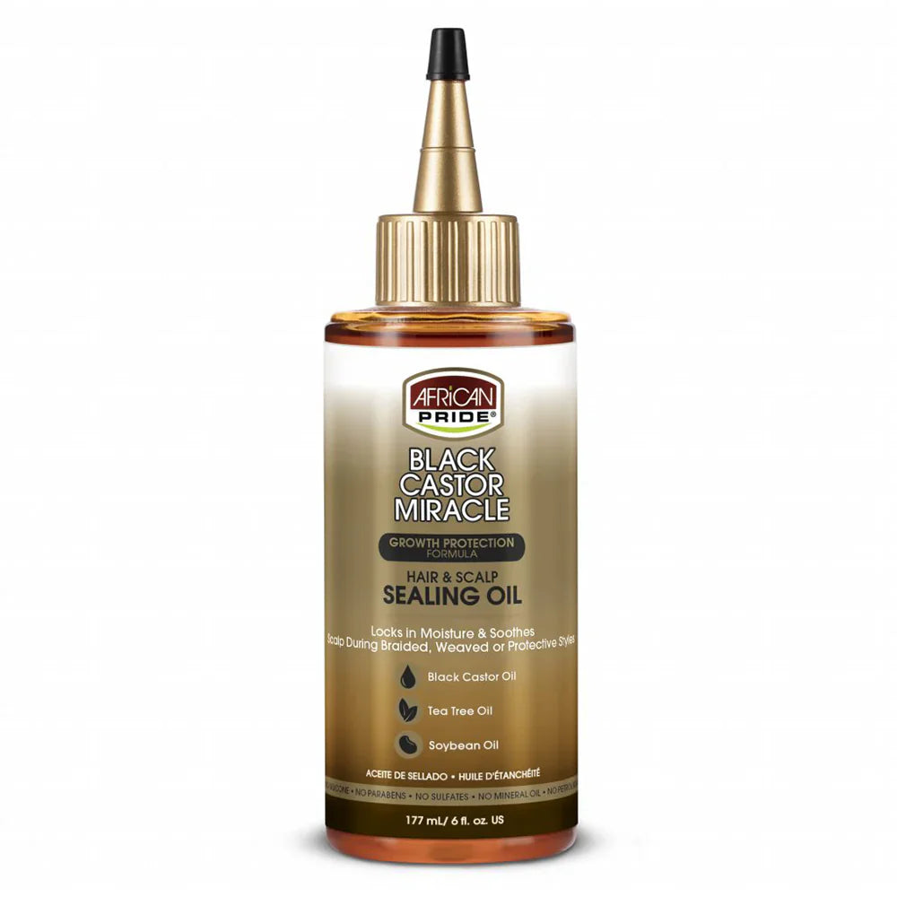 African Pride Black Castor Miracle Hair And Scalp Sealing Oil 177ml