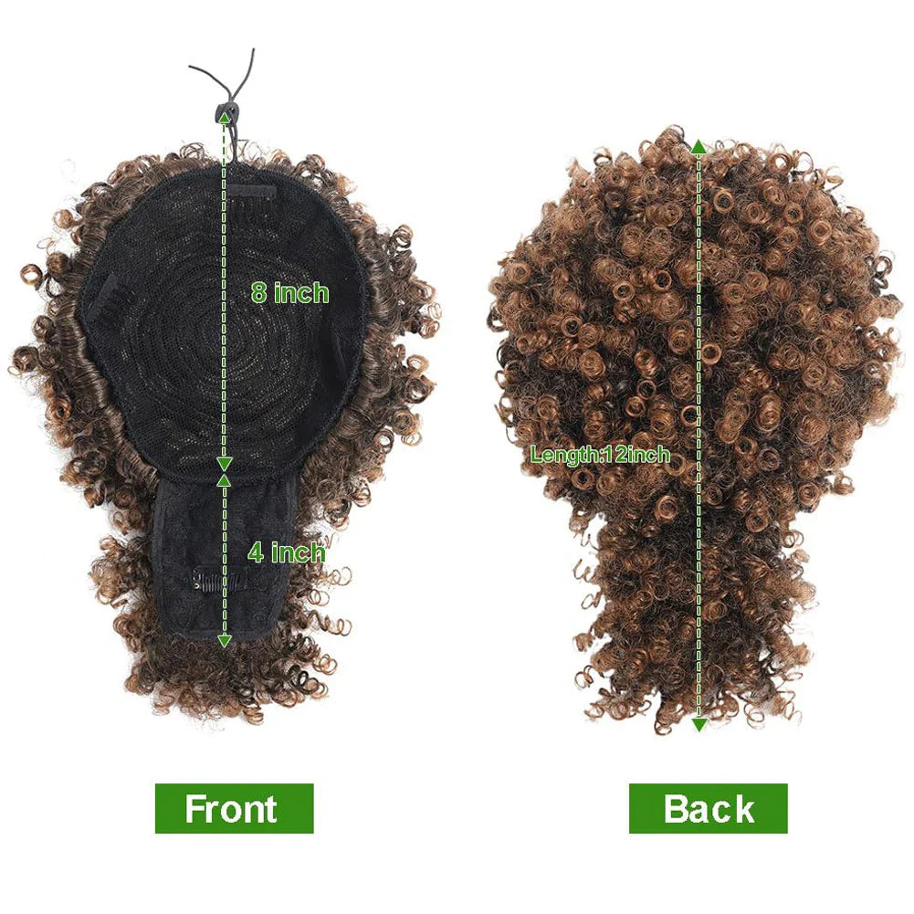 Afro Puff Kinky Curly Hair Ponytail Extension