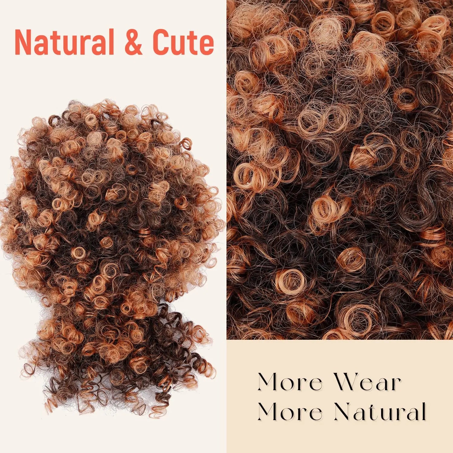 Afro Puff Kinky Curly Hair Ponytail Extension