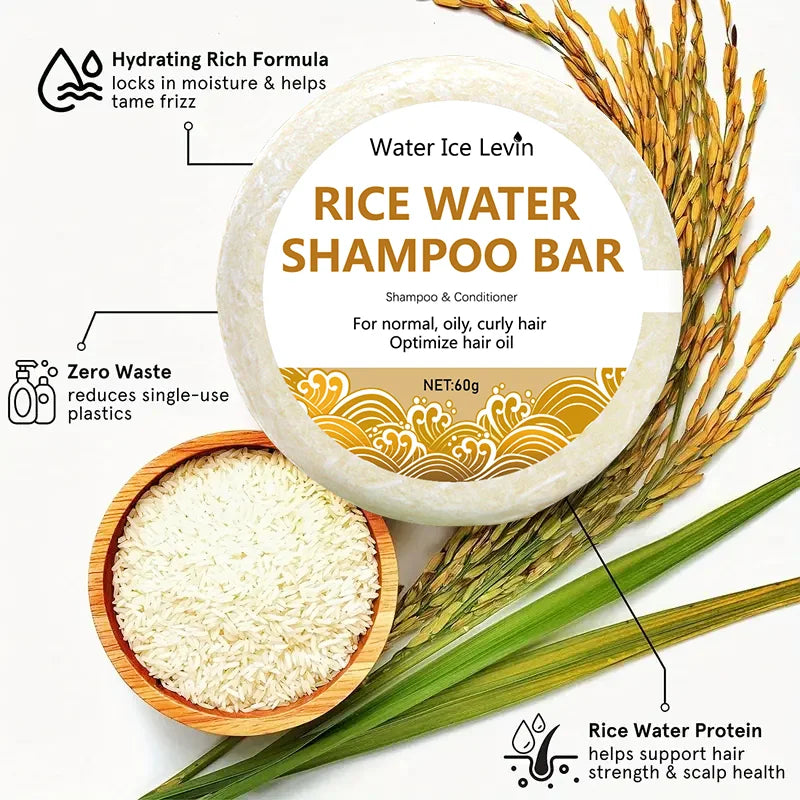 Organic Rice water Shampoo Soap Bar 60g for Hair Growth