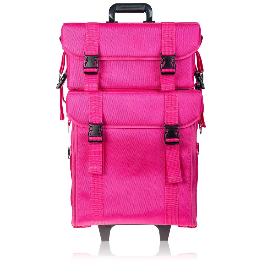 SHANY Makeup Artist Soft Rolling Trolley Cosmetics Case Make up Travel Bag With Beauty Organizer Drawer Bins, TSA Mesh Bag Organizers - SHOP  - ROLLING MAKEUP CASES - ITEM# SH-P50-PARENT
